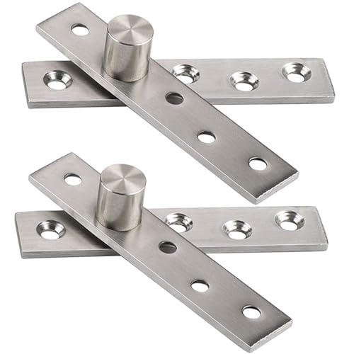 2pcs Charnières de Porte Pivotantes à 360 Degrés de Rotation, 95mm épaissies Pivot Hinge Cachée en Acier Inoxydable, Pivotante Charnière Robuste pour...