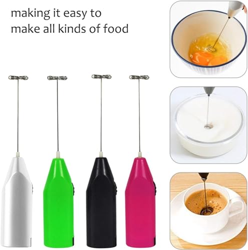 Image of Bevzilla Portable Handheld Milk Frother - Electric Coffee Frother (2-Cell Battery Operated) | Battery Not Included With Frother | Perfect for Lattes, Cappuccinos | Easy to Use & Clean (Assorted Color)