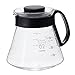 HARIO CD-V60-02 CD Cafetière Range Server V60-02 kuchenka mikrofalowa 600 ml, szkło, 600 ml, czarny