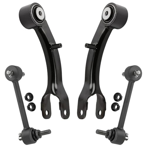Detroit Axle - Rear 4pc Control Arms Kit for 14-19 Jeep Cherokee with Off-Road Suspension, 2 Sway Bars 2 Upper Control Arms 2014 2015 2016 2017 2018 2019 Replacement