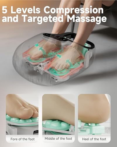 Snailax Shiatsu FSA Foot Massager Plantar Fasciitis Neuropathy,HSA Eligible Feet Massage Machine with Heat,Kneading,Rolling,Scratch,Remote Control,Feet Warmer/Heater — view 3