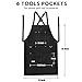 Leather Welding Apron with Welding Sleeves - 6 Tool Pockets for Men& Women - Work Apron - Ideal for Woodworking, Blacksmithing, Gardeners, Mechanics, BBQ - Adjustable M to XXXL…