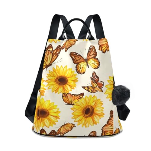 Sac à dos femme jaune avec fermeture éclair arrière antivol sécurisée