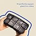 Samuelworld Large Silicone Ice Cube Tray Molds, 2-Pack, Big 2 Inch Cubes - Food Grade, Flexible, 8 Cavity Easy Release Slow Melting Ice for Whiskey, Cocktails, Gifts & Christmas - Black