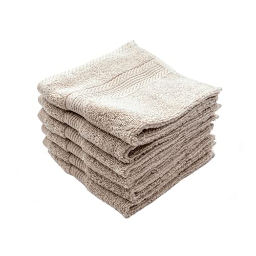Linteum Textile Premium Waschlappen, 33 x 33 cm, Taupe Cover