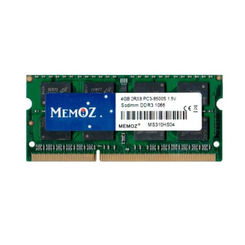 Memoz 4GB DDR3 1066 1067 Mhz Laptop RAM PC3 8500S 1.5V Notebook Sodimm 5 Years Warranty Memory