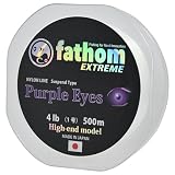 ファゾム（fathom）EXTREME Purple Eyes（エクストリーム パープルアイズ） 国産 サスペンドナイロンライン 4lb(1号) 500m 長尺モデル 道糸 釣り糸 磯釣り 船釣り 波止 釣り