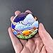 Flint Hills of Kansas Sunset Pinback Button, Retro Midwest Art Gift, Handmade Accessories 2.25