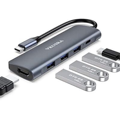USB C Hub Multiport Adapter, VKUSRA 5 in 1 Dong...