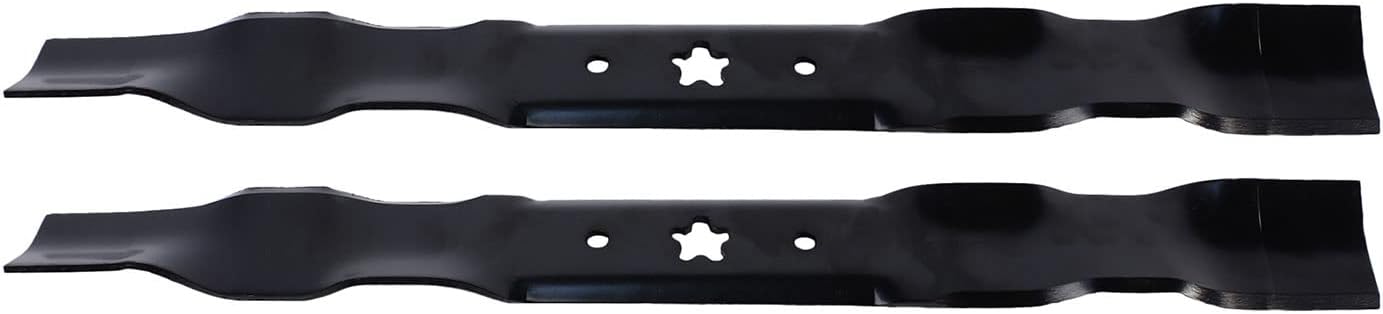USA Mower Blades 2 AYP340BP Mulching Blade Fits AYP Craftsman 127843 134149 138498 138791 138971 139775 24676 Length 21 in. Width 2-1/4 in. Thickness .134 in. Center Hole 5 PT ST 42 in. Deck