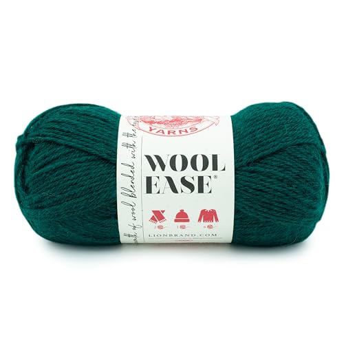Image of Lion Brand Yarn Wool-Ease Yarn, Worsted-Weight Yarn for Knitting and Crocheting, 1 Pack, Rainforest