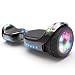 HOVERSTAR Hoverboard All-Terrain LED Flash Wheel with Bluetooth Speaker LED Light Self Balancing Wheel Electric Scooter (Chrome Black)
