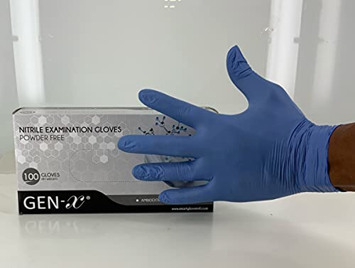 Gen-x nitrile examination glove powder free, finger textured, ext…