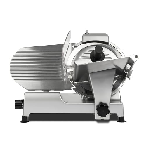 G3 Ferrari G20157 Affettatrice Professionale Emilia 250, 240 W, Lama Inox 25 cm, Affilatoio integrato, Interruttore a 2 pulsanti, Spessore taglio 0-12 mm, Piedini antiscivolo, Argento