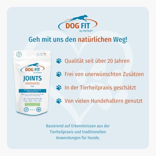 Joints Elements für Hunde I Mit Glucosamin, Chondroitin, MSM & Kollagen I Ohne künstliche Zusätze (Large ab 25 kg) – Bild 4