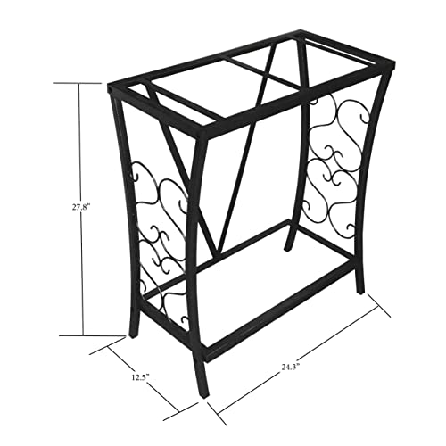 Aquatic Fundamentals 20 Gallon Metal Aquarium Stand, 24.3" L x 12.5" W, Black - Thumbnail 7
