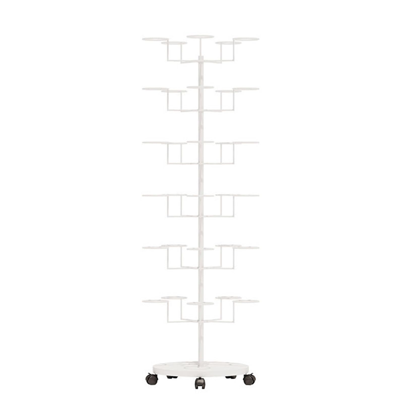 Clothing Rack ﻿Hat Stand with Storage, Multi-Tier Hanger for Shop Display and Organization(30 hat holders)(White)