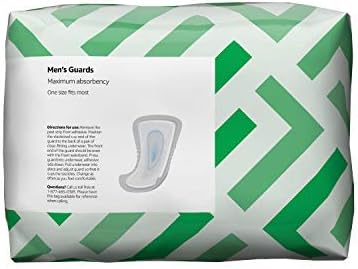 Amazon Brand - Solimo Incontinence Guards for Men, Maximum Absorbency, 52 count