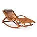 Produktbild Ampel 24 Relax Schaukelstuhl Belo, Relaxliege mit Armlehnen und Kopfkissen, Gartenliege komplett aus Holz, Stuhl mit Querlatten