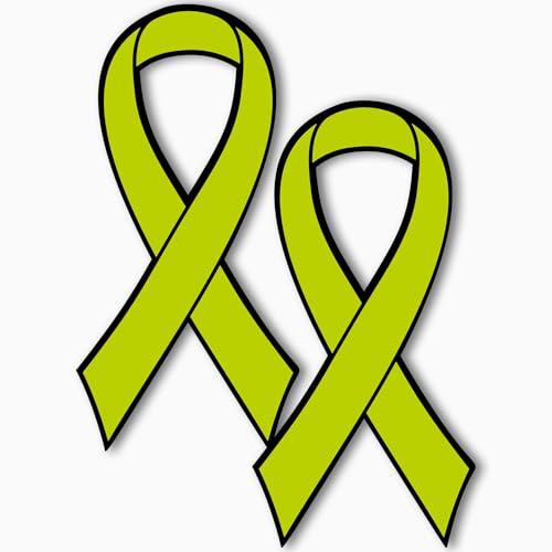 Image of Magnet Me Up Non Hodgkins Lymphoma Cancer Awareness Lime Ribbon Car Magnet Decal, 2 Pack, 3.5 inchx7 inch for Cars, Trucks & SUVs, Inspirational Support Gift, UV Printed, Weatherproof, Made in USA