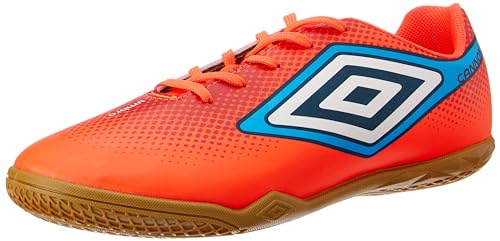 Chuteira Futsal, Cannon, Umbro, Masculina, Coral/Vermelho/Azul, 44