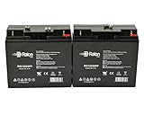 Raion Power 12V 22Ah Replacement AGM Battery for Solar Truck Pac ES1224 3000 Peak Amp - 2 Pack