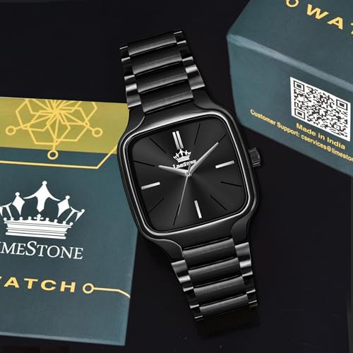 Image of LIMESTONE Classic Series Men Analog Watch - Stainless Steel Mesh Strap with Elegant Dial & Roman Numerals | Quartz Wristwatch for Casual & Formal Wear