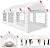 COBIZI 10x20ft Party Tent Heavy Duty Wedding Canopy for Events, 4 Removable Sidewalls, Built-in Sandbag, UV50+, Waterproof, White
