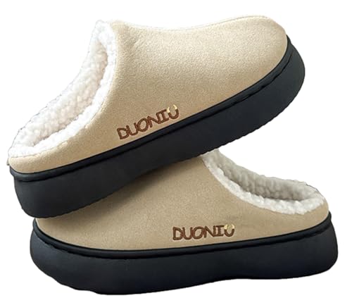 Epsion Women's Slippers Fuzzy Suede House Shoes Winter Warm Memory Foam Slipper Anti-Skid