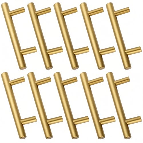 Lot de 10 poignées inoxydables pour tirer les boutons de meubles avec vis Utilisées pour la décoration des cuisines et armoires Distance centrale entre les...
