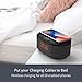 i box Dawn FM Radio, Bluetooth Wireless Speaker, Fast Charging, Clock Radio, LED Display, USB Charger, Dimmable Night Light, Alarm Clock Feature, Wireless Charger, Digital Clock, Dual Alarm (Black)