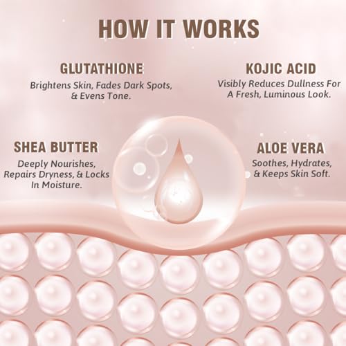 Image of Glamveda Glutathione Body Lotion Moisturizer 200ml Pack of 3 | 24hr Deep Moisturization | Skin Brightening | Non Greasy, Lightweight Hydrating Moisture for Glowing, Repairs & Softens Skin | All Skin Type
