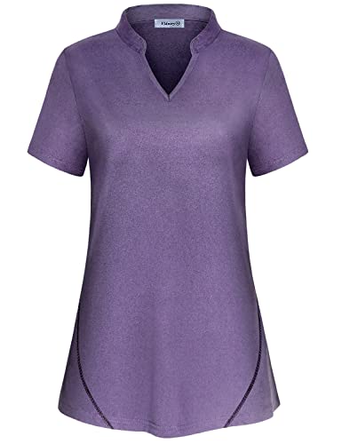 Vldnery Plus Size Athletic Tops for Women Golf Polo Shirts