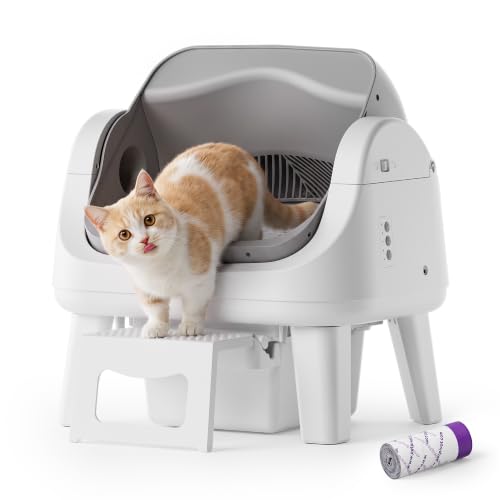 Automatic Litter Box, Self Cleaning Litter Box with Safety Sensors