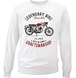 bianchi ducati mountain bike  Teesandengines Ducati 85 Turismo Legendary Bike Felpa di Cotone Bianca Size Medium