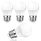 ProCrus E27 Small LED Light Bulbs,LED Bulb Light 5 Watt 35W Equivalent, 3000K Warm White Bulb for Ceiling Droplight,House Lighting, 120V, Not Dimmable,4 Pack