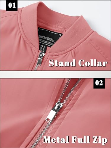 Image of TACVASEN Men's Lightweight Jacket Casual Spring Fall Windbreaker Bomber Zip Up Coat with Pocket