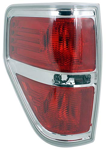 Garage-Pro Tail Light Compatible with 2009-2014 Ford F-150, Driver Side, CAPA, With Chrome Trim