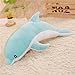 Decanyue 30-120 cm Große Niedliche Plüsch Delphin Spielzeug Meer Snimal Mädchen Puppen Weiche Baby Schlafkissen Geburtstagsgeschenk Für Kinder 30 cm Blau