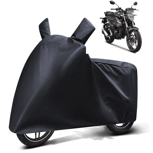 Image of FABTEC Waterproof Bike Body Cover Compatible with Suzuki Gixxer, A3 (Black)