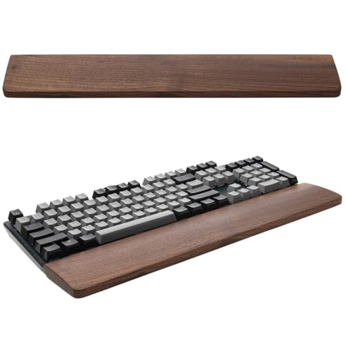OLACD Ergonomiczna podkładka pod nadgarstek do gier, wygodna podpórka na klawiaturę z twardego drewna, wsparcie nadgarstka komputerowego dla łagodzenia bólu, akcesoria do klawiatury mechanicznej do