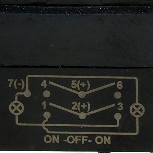 Amarine Made 12V 20A Rocker Switch Waterproof On-Off-On 2 Position Switch Boat Marine Dpdt 7 Pin With 2 Led Lights (Blue) #TOP3