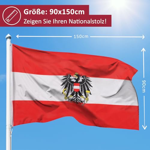 Fahnen Schweißband Flaggenfritze Schweißband Österreich - Elastisches Armband Mit Adler Motiv Österreich Adler Motiv