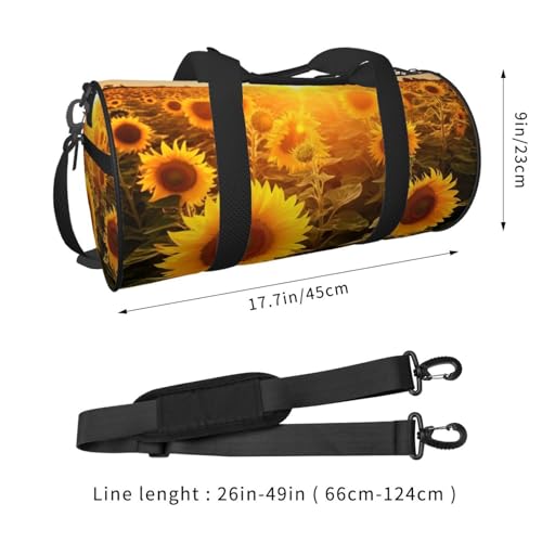 Travel Duffle Bag Weekender Bags for Men Women with Shoe Compartment Large Capacity Weekender Overnight Bag Sunshine Sunflower Field Carry On Tote Bags Sport Gym Bag for Travel Yoga2