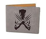 X-Men Wolverine Laser Engraved Vegan Leather Wallet, Personalized Custom Gifts