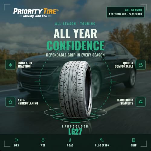 Image of Landgolden LG27 All-Season Passenger Car High Performance Radial Tire-225 /40R18 225 /40ZR18 225 /40 /18 225 /40-18 92W Load Range XL 4-Ply BSW Black Side Wall UTQG 500AA