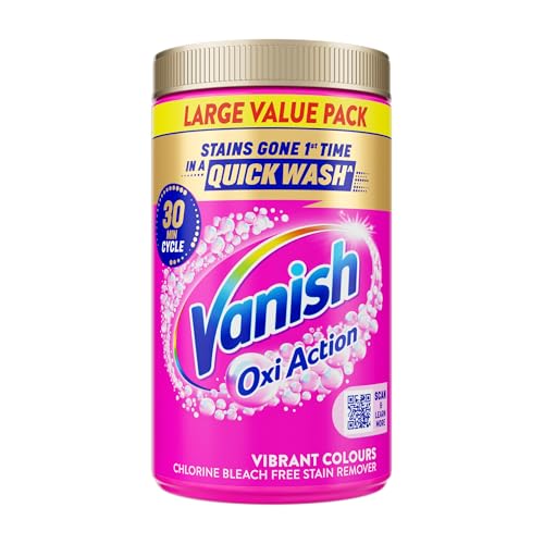 Vanish Stain Remover, Gold Oxi Action Powder, 1.5kg, Removes Stains Laundry Detergent Leave Behind, Protects Fabric Colours and Removes Odours, Bleach Free