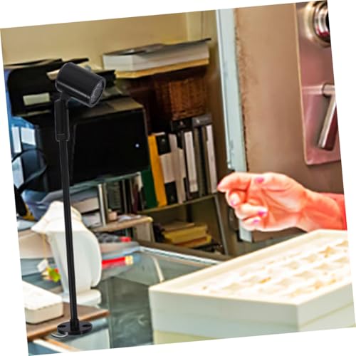 Foco LED pequeño para vitrina ajustable con base de aluminio y hierro 7
