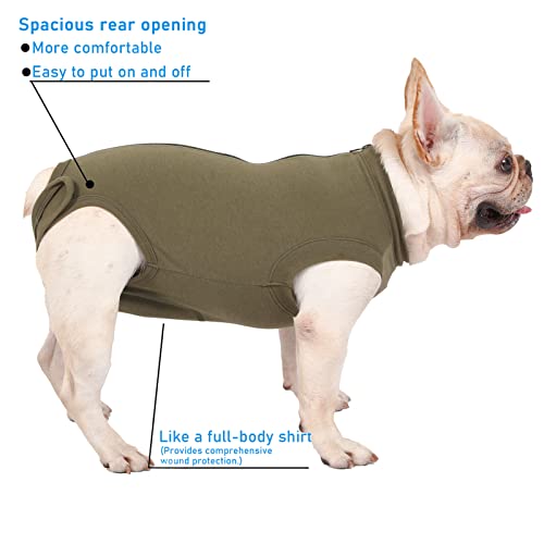 Image of Dog Surgery Recovery Suit - After Spay, Abdominal Wounds Post Surgical Recovery, Anti Licking Breathable Dog Onesies for Small, Medium & Large Pet, Alternative Bandages Cone E-Collar