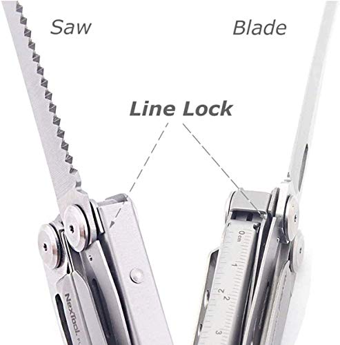 Multitool With Pliers, Scissors, Screwdriver, Wire Stripper, Bottle Opener, Saw And Ruler Stainless Steel Multi Tool With Frame Lock Edc Tool #TOP2